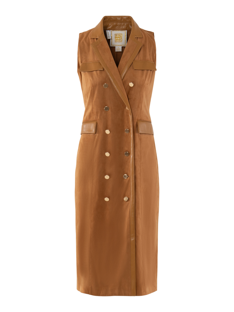 Kelly Dress - Brown Sugar Suede