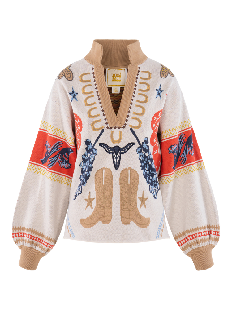 Lolli Sweater - Lone Star Intarsia Knit