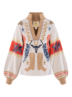 Lolli Sweater - Lone Star Intarsia Knit