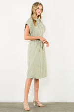 Button Up Striped Dress