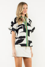 Short Sleeve Print Top