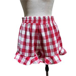 Gingham Picnic Ruffle Shorts