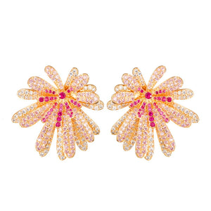 Ruthie Flower Earrings - Gold