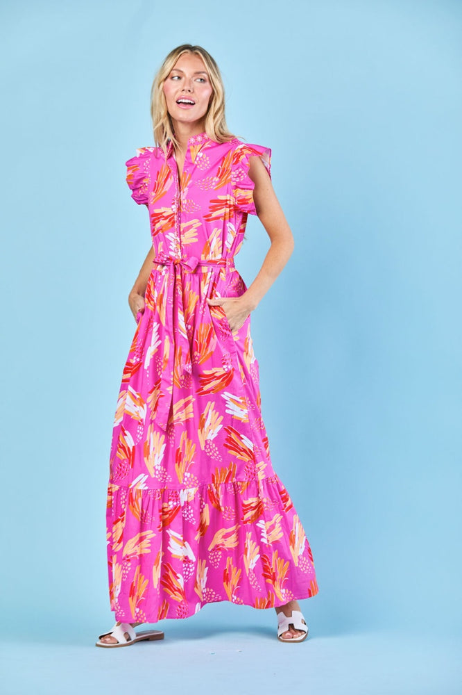 Taylor Dress Magenta Wings