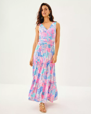 Skylar Midi Dress - Multi Roar of The Seas