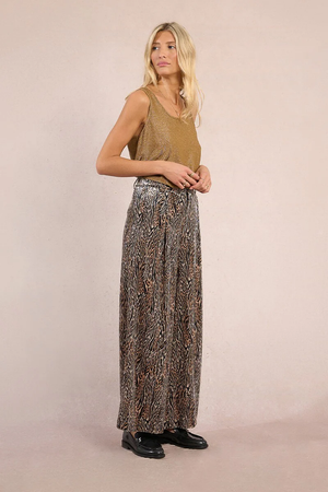 Ladies Knitted Pants - Camel Lara