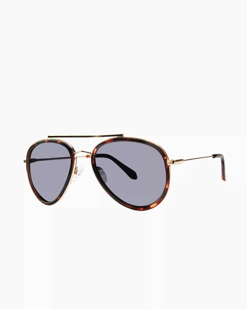Elliott Sunglasses Brown Tortoise/Gold Mirror