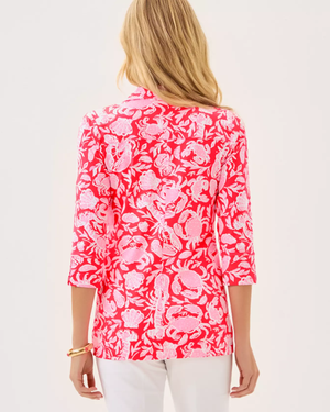 UPF 50+ Mandi 3/4 Sleeve Tunic - Cane Coral Crab Collab
