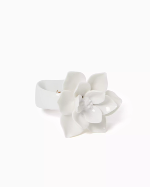 Ceramic Floral Napkin Ring Set, Flower