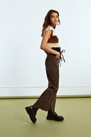 Young Ladies Woven Pants - Brown