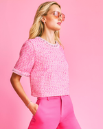 Folie Boucle Top - Pink Palms Fantasy Boucle