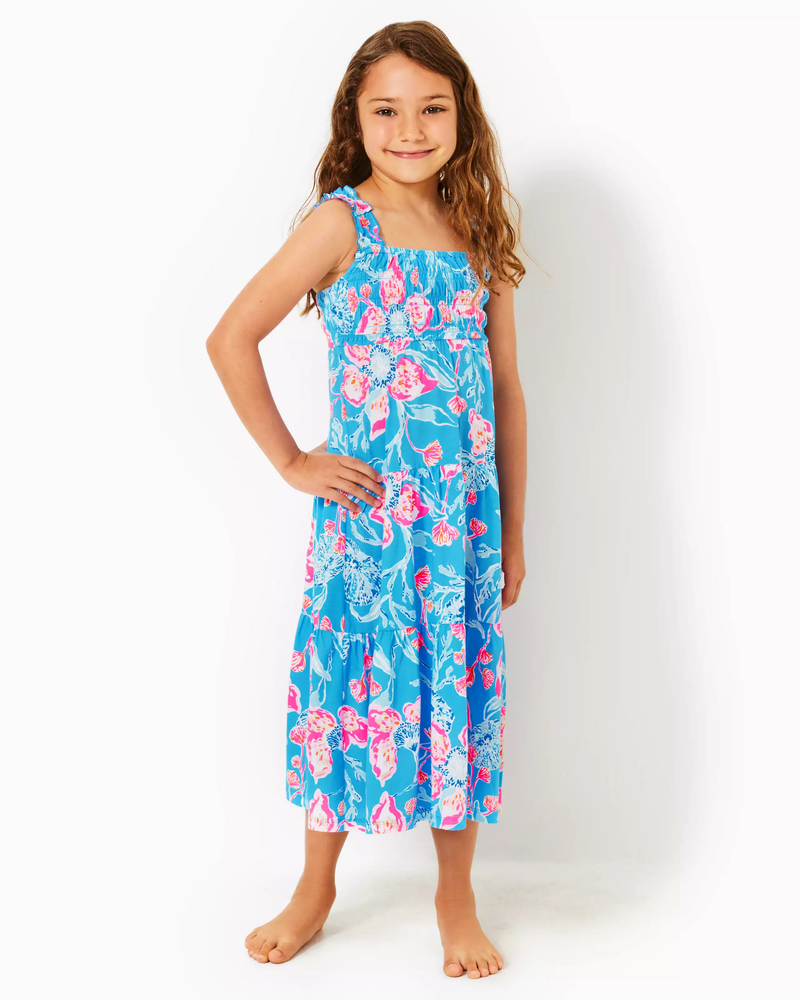 Girls Mini Hadly Maxi Dress - Multi - Bahamian Rhapsody