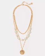 Paradise Party Necklace  - Gold Metallic