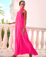 Florian Silk Maxi Dress - Passion Fruit Pink