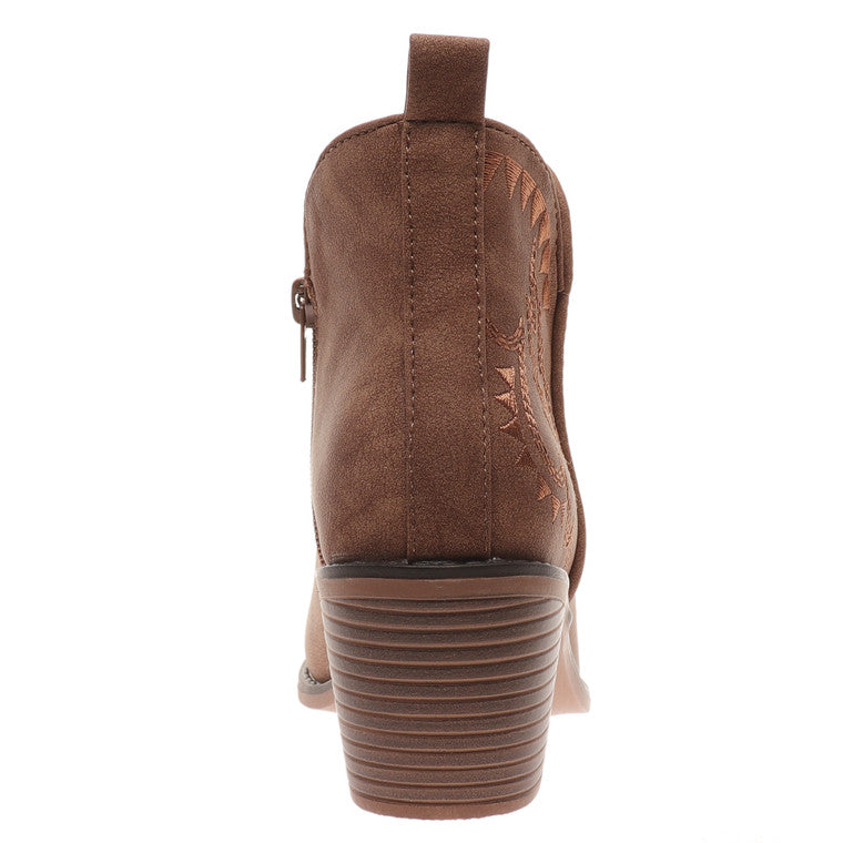 Ankle Bootie Western - Whiskey