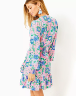 Cristiana Long Sleeve Stretch Dress - Conch Shell Pink - Rumor Has It