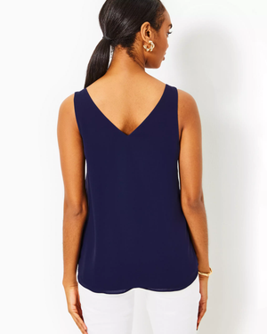 Florin Straight Hem Top - True Navy