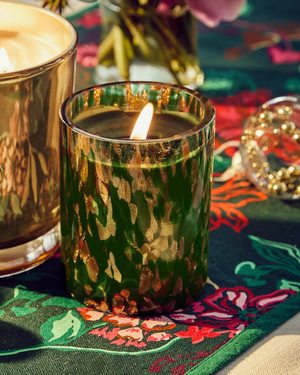 Speckled Holiday Candle - Villa Green X Gold Metallic