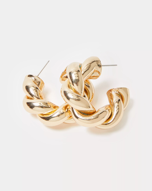 Island Escape Earrings - Gold Metallic