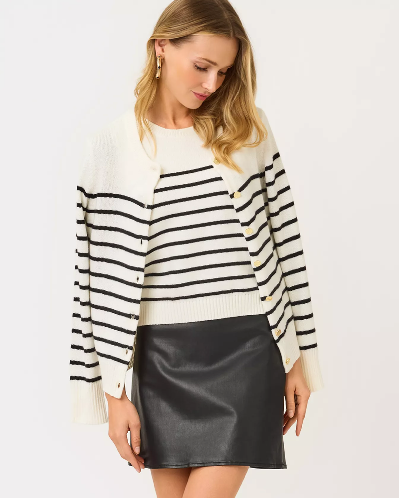 Sarissa High Rise Stretch Coated Mini Skirt  - Noir