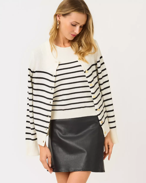 Sarissa High Rise Stretch Coated Mini Skirt  - Noir