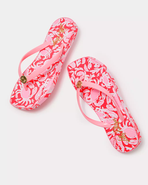 Sandsational Square Toe Flip Flop - Cane Coral - Crab Coral Shoe