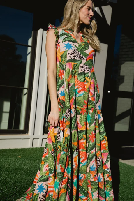 Josie Maxi Dress - Pink Toucan