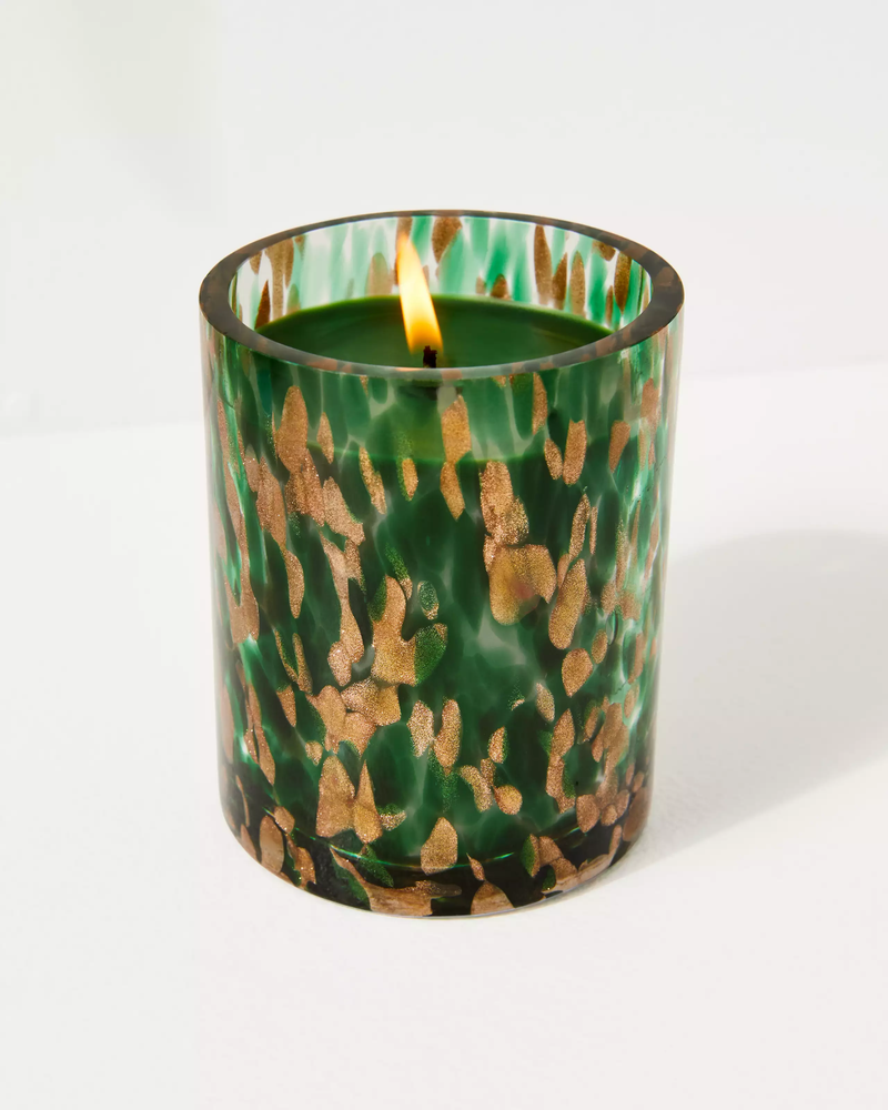 Speckled Holiday Candle - Villa Green X Gold Metallic