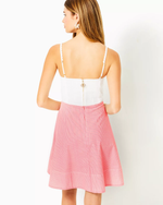 Winslow Eyelet Stripe Dress - Mizner Red - Seaside Stripe