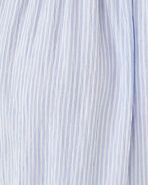 Hadly Smocked Maxi Dress- Jacaranda Blue LTWT Oxford Stripe