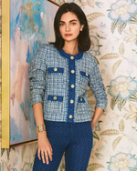 Ascena Boucle Jacket - Tangier Teal Ocean Deep Lurex Boucle