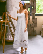Haliey Midi Dress - Resort White - Flora Faille