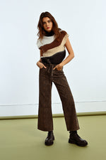 Young Ladies Woven Pants - Brown