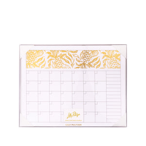 Acrylic Dry Erase Calendar, Gold Metallic Bon Vivants