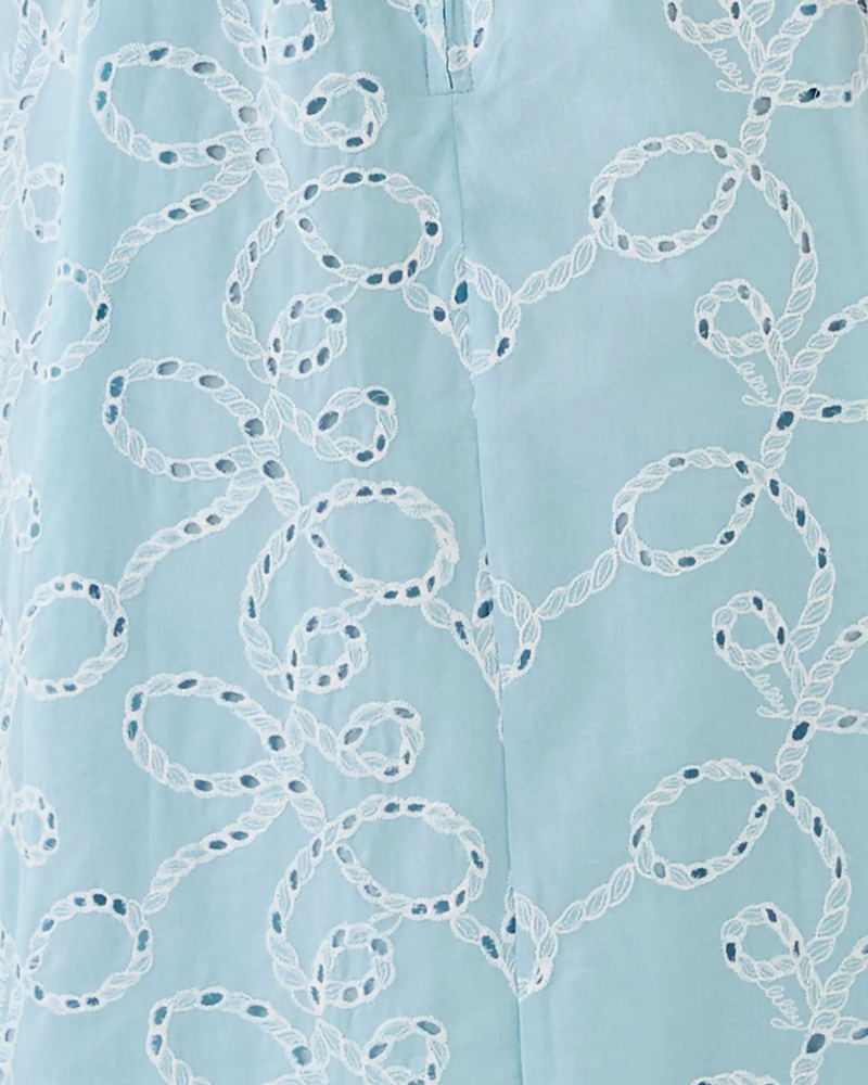 Della Midi Dress - Bluette Sailors Knot Eyelet