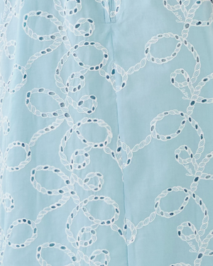 Della Midi Dress - Bluette Sailors Knot Eyelet