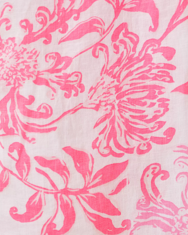 Mialeigh Linen Dress- Rousseau Pink - Glisten in the Sun