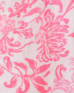 Mialeigh Linen Dress- Rousseau Pink - Glisten in the Sun