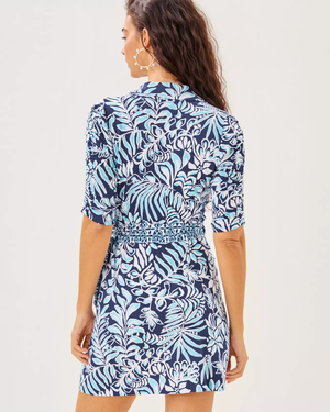 Ibby Skirted Romper - Sapphire Pool Summer Shorelines Engineered Romper