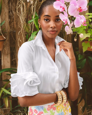 The Flower Lilly Shirt - Resort White