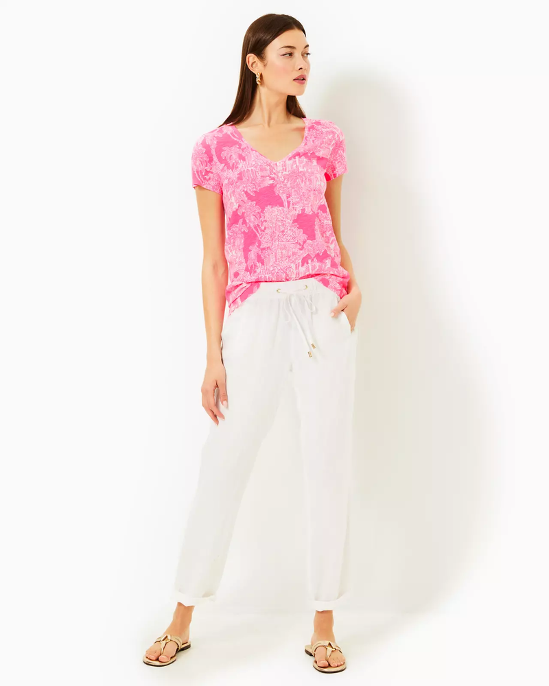 Etta V-Neck Top - Roxie Pink - PB Anniversary Toile