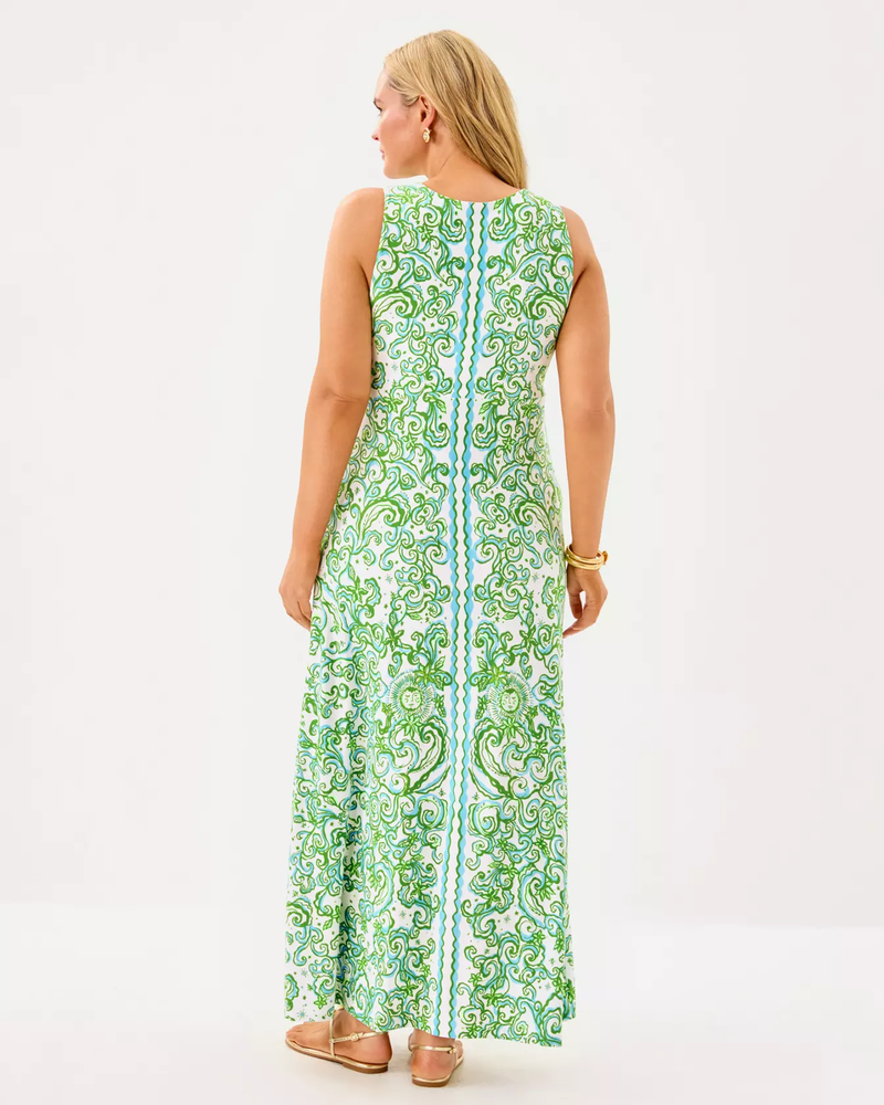 Ellison Maxi Dress- Resort White Sol Mates Engineered Knit Dress