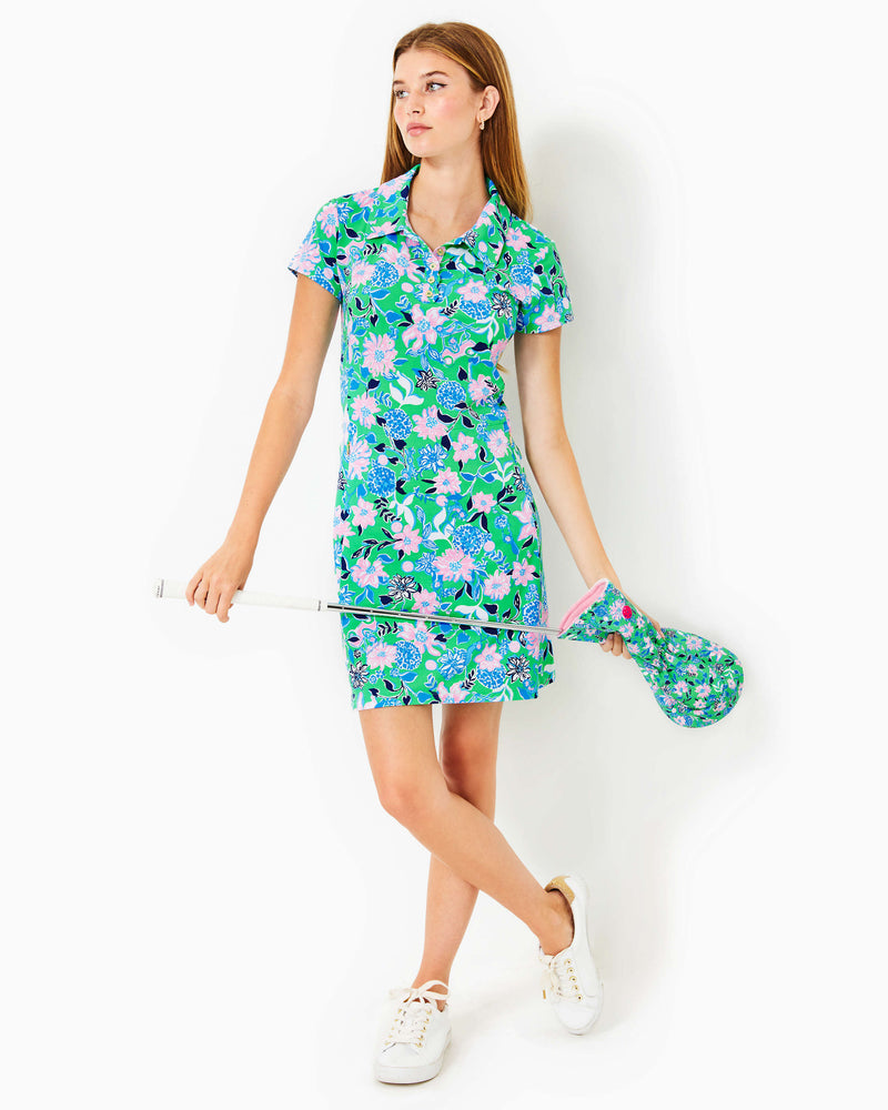 
            
                Load image into Gallery viewer, UPF 50+ Luxletic Frida Scallop Polo Dress - Spearmint - Golf Till You Drop
            
        