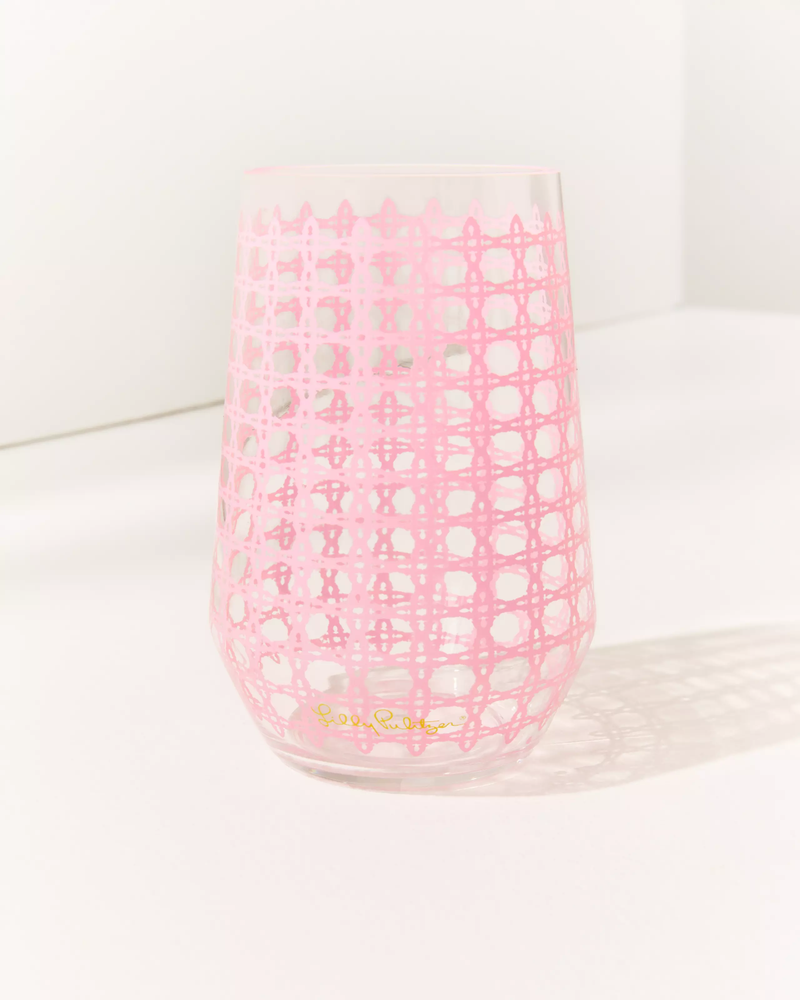 
            
                Load image into Gallery viewer, Acrylic Wine Glass Set, Conch Shell Pink Caning
            
        