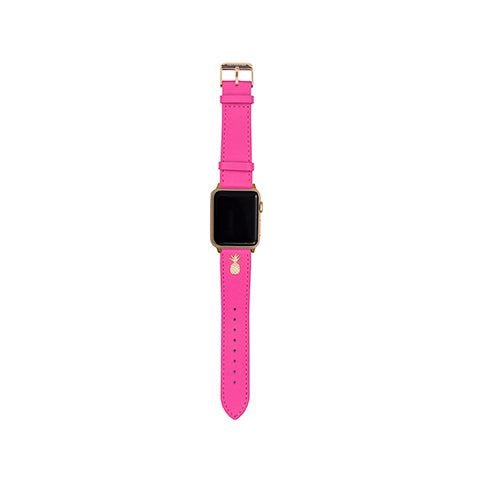 Leather Apple Watch Band, Roxie Pink