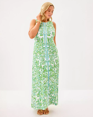 Ellison Maxi Dress- Resort White Sol Mates Engineered Knit Dress