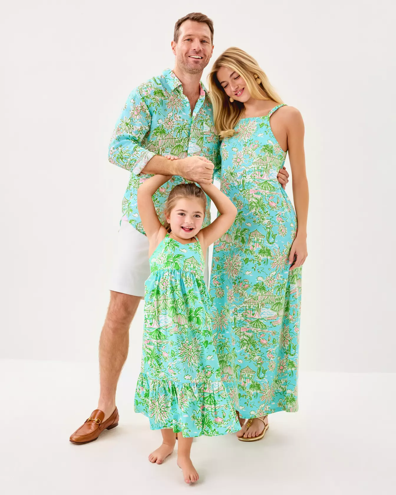 Kyleigh Maxi Dress - Fresh Water Blue Sunbathers Bliss
