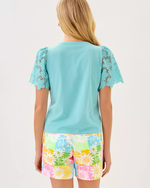 Sebene Knit Top - Fresh Water Blue