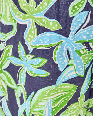 5" Croix Linen Short - Sapphire Pool Tropical Tango