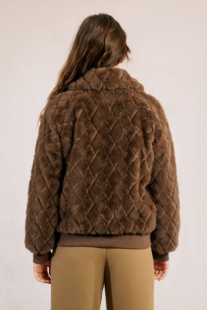 Ladies Woven Jacket - Brown